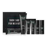 Skin Care For Men Kit - Complete Anti Aging Set with Daily Face Wash, Exfoliating Scrub, Facial Serum, Eye Cream, Morning and Night Moisturiser for Youthful Skin, 6PCS