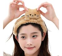 Skin Care Headband, Soft Hair Bands, Cute Cat Makeup Spa Headbands, Spa Headband For Washing Face, Soft Plush Hair Bands For Shower, 5x18cm/1.97x7.09Inches, 47g