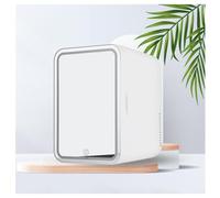 Skin Care Product Refrigerator, With Led Mirror, 8L Capacity Skincare Refrigerator, Chill Or Heat, Ac 220v, Dc 12v Makeup Fridge, For Desktop Or Travel,White