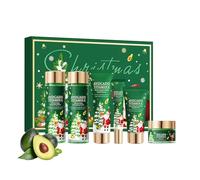Skin Care Set - Brightening Moisturizer, Brightening Moisturizing Set, Gentle Christmas Skin Care, Avocado E Blend | 6 Pcs Pomegranate For Dry Tones &