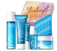Skin Care Set With Rose Extracts for Women & Teenage Girls - Face Cream, Essence, Toner, Cleanser, Eye Cream, Mask - Pamper Gifts, 15PCS