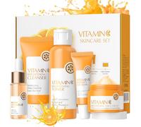 Skin Care Sets & Kits for Teenage Girls Gifts, Vitamin C Skincare Set Simple Beauty Pamper Anti-Ageing,Brightening,Moisturising Gift Sets for Women, Includes Cleanser-Toner-Serum-Eye Cream-Serum Cream