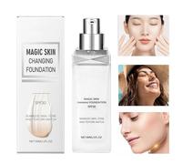 Skin Changing Foundation | Full Coverage Concealer Foundation,Long-lasting Skin Liquid Foundation for Women, Old Woman, Girlfriend