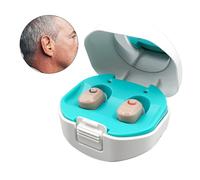 (Skin color) Digital Hearing Aids Rechargeable Lightweight Digital Hearing Aid Invisable Hearing Amplifier for Elderly with Charging Case