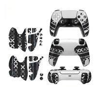 Skin Compatible with PS5 Controller Standard DualSense, Sticker Wrap for Game Controller, Black White