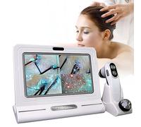 Skin Diagnosis Hair Analyzer,11inch 50X 200X Digital Charging Type Microscope Scalp Hair Follicle Skin Hair Detector Analyser Machine for Home, Beauty Salon Spa