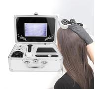 Skin Diagnosis Hair Analyzer - 50X/200X Digital Charging Type Microscope Scalp Hair Follicle Skin Detector Tester Analyser Machine - 7" LCD Display - for Home, Beauty Salon Spa