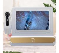 Skin Diagnosis Hair Analyzer Digital Microscope with LED Light, Portable Rechargeable Scalp Follicle Detector for Home Salon Spa, Professional Trichoscope for Hair Growth