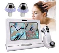 Skin Diagnosis Hair Analyzer Machine Diagnostic 11inch LCD Multifunctional Follicle Analyser for Home and Salon Spa with 50X /200X DualHeads 16G Memory + 10 Million Pixels + 4 Screen Compari