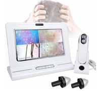 Skin Diagnosis Hair Analyzer Machine Diagnostic Scalp Analysis 11-inch Tester, Digital Microscope Analyser for Care, 50x/200x 10 Million Pixels Dressing, Care