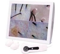 Skin Diagnosis Hair Analyzer, Skin Scalp Detector, 50X/200X Magnification Skin Analyzer, Hair Loss/Moisture/Flexibility/Sebum Content Oiliness Tester