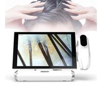 Skin Diagnostic Hair Analyzer, 11-inch Skin Scalp Detector MultiFunctional Hair Follicle Analyser Machine with 50x/200x Dual Heads, Skin Health Detection for Home Salon Use