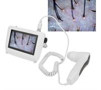 Skin Diagnostic Hair Analyzer Diagnosis, 5 Inch LCD Screen Digital Moisture Tester Machine, 50X 200X Scalp for Analysis Scalp, Home, Salon Spa