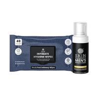 Skin Elements Intimate Hygiene Combo| Intimate Wash Men 120 ml+Intimate Wipes 40 Individual Sachets With Tea Tree & Neem Extracts - pH Balanced Foaming Wash Controls Odor