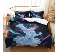 Skin-friendly Beautiful Girl Pattern Bedding Set King（220x240cm）, Cozy Quilt Cover, 3D Cartoon Girl Printed Duvet Cover, Luxe Cartoon Girl Comforter with Pillowcase