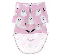 Skin-Friendly Dog Shirt for Summer Cute Halloween Ghosts 2XL