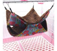 Skin-Friendly Small Pet Hammock Soft Warm Hanging Bed for Small Animals Such As Hamsters and Rats Canvas Velvet Material (34 * 34)