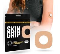 Skin Grip Adhesive Patches Compatible with Dexcom G7 & Stelo CGM with Cutout - Waterproof & Sweatproof Cover for Continuous Glucose Monitor Sensor, Stays Secure for 10-15 Days - 20 Pack, Tan