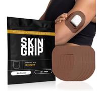SKIN GRIP Insulet Omnipod Adhesive Patch 20-Pack | Pre-Cut CGM Patches | Premium Continuous Glucose Monitor Protection | Waterproof Tape (Chocolate)