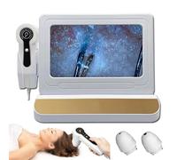 Skin Hair Analyzer, 11 Inch HD LCD Screen 50X/200X Skin Magnifier Professional Skin Analysis Machine, All in One Device Follicle Skin Hair Analyzer Detector for Home Salon Use,Gold