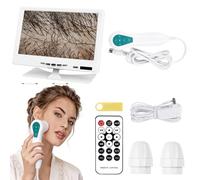 Skin Hair Analyzer, 7 Inch LCD Digital Scalp Analysis Machine, 50X 200X Portable Rechargeable Hair Follicle Oil Moisture Magnifying Detector Skin Pigment Tester