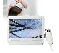Skin Hair Detector Diagnosis Analyzer 200X Scalp 10.1 Inch LCD Screen Digital Scanner System, Handheld Microscope Health Detection for Home Salon Use