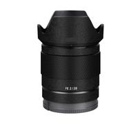 Skin Lens Camera Skin Wrap Vinyl Protective Sticker Accessories for Sony FE 28mm F2 28 F 2(Contour Black Glossy)