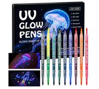 Skin Markers, 18 Colors 9 Piece Neon Double End Washable Temporary