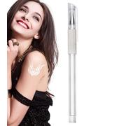 Skin Marking Pencil - Professional White Scribe Pen, Surgical Grade Body Art Drawing Tool, Washable Pigment Marker for Mapping, Ideal for Eyebrows Cosmetic Clinic