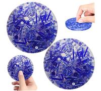 Skin Picking Fidget Toys, 2PCS 3.4 Inch Round Silicone Picky Pad, Funny Double Side Picking Pad, Anxiety Relief Toys for Children and Adult, Blue, Picky Fidget