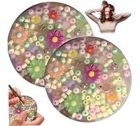 Skin Picking Fidget Toys, 2PCS 3.9 Inch Round Silicone Picky Pad, Funny Double Side Picking Pad, Stress/Anxiety for Kids and Adult