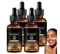 Skin Protect Serum for Black Women, Anti-Aging Face Serum For Dark Circles & Fine Lines, Advanced Firming Face Serums To Reduce Wrinkles, With Black Castor Oil, Hydrating and Firming Skin Care. (4PCS)