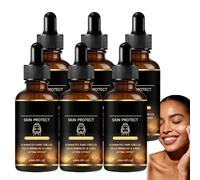 Skin Protect Serum for Black Women, Anti-Aging Face Serum For Dark Circles & Fine Lines, Advanced Firming Face Serums To Reduce Wrinkles, With Black Castor Oil, Hydrating and Firming Skin Care. (6PCS)