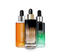 Skin Regime Combo Pack of 3 | Vitamin C Face Serum + 24K Gold Serum + Retinol Night Serum | Anti-Ageing, Brightening & Hydrating Face Serums