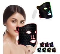 Skin Rejuvenation Photon Mask - 7 Colors Silicone Skin Care Treatment Led Light Therapy Red Light Facial Led Face Mask Device - Anti Aging Wrinkles Facial Beauty Skin Care Mask - (Black)