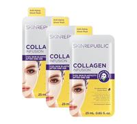 Skin Republic Collagen & Vitamin E Infusion Sheet Mask | Helps with Fine Lines & Wrinkles | For Younger-looking Skin | Made in Korea (Pack of 3)