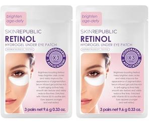 SKIN REPUBLIC Retinol Hydrogel Under Eye Patch (3 Pairs) 9.6g (Pack of 2)
