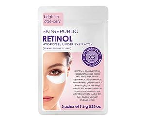 Skin Republic Retinol Infused Hydrogel Under Eye Patch | Reduces Deep Wrinkles & Undereye Lines | Reduces Dark Circles | Made in Korea (Pack of 3 Pairs)