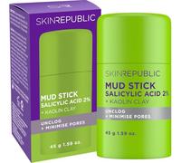 Skin Republic Salicylic Acid 2% + Kaolin Clay Mud Stick | Unclogs Pores & Controls Excess Oil | Minimises the Appearance of Pores | Dermatologist Tested (9g)