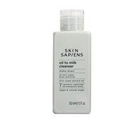 SKIN SAPIENS Make Down Oil To Milk Facial Cleanser with Sweet Almond Oil, Gently Removes Eye & Face Makeup, Natural, Vegan and Cruelty Free Face Care For all Skin Types, 150 ml.