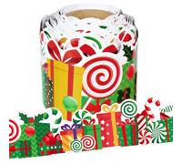 Skin Stick Christmas Border Transfers for Glass Exteriors Notice Boards Environmental Safe Paper Substance Customizable Christmas Paper Transfers