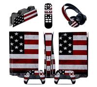 Skin Sticker Compatible For PS5 Console Disc Edition & Digital Edition Sticker Vinyl Decal Cover For Ps5 Controller & Charging Station & Headset & Media Remote 83591 Decal Cover Wrap(Disc Version)