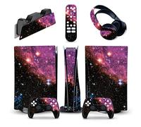 Skin Sticker Compatible For PS5 Console Disc Edition & Digital Edition Sticker Vinyl Decal Cover For Ps5 Controller & Charging Station & Headset & Media Remote 37405 Decal Cover Wrap(Digital Edition)