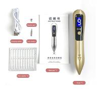 Skin Tag Pen Remover Kit, XYZdreams Mole Remover with 9 Strength Levels & LED Spotlight, Portable Rechargeable Wart Freckle Removal Pen for Nevus, Age Spots, Dark Spot & Small Tattoo (Golden Yellow)