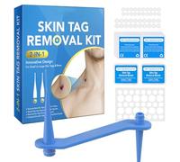 Skin Tag Removal Kit, 2-in-1 Effectively and Painless Skin Mole Tag Remover Set, Fast-Acting & Safe & Easy for Small to Large Sized Skin Tags Fall Off Device for All Body Parts (2mm-7mm) (Blue)