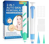 Skin Tag Removal Kit with Pen 2-in-1 Skin Tag Remover for 1-9mm Skin Tags Fast Wart Remover and Mole Remover with 60 Bands + 36 Repair Skin Tag Removal Patches for Face, Body Within 3-14 Days
