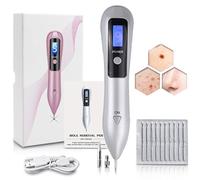Skin Tag Removal Pen, 9 Level Adjustable Electric Plasma Removal Pen Skin Wart Tag Tattoo Dark Spot Freckle Nevus Removerr, LCD Display and Blue Light, Safely and Painlessly,Silver