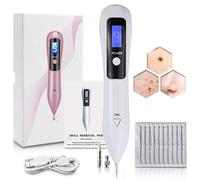 Skin Tag Removal Pen, 9 Level Adjustable Electric Plasma Removal Pen Skin Wart Tag Tattoo Dark Spot Freckle Nevus Removerr, LCD Display and Blue Light, Safely and Painlessly,White