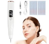 Skin Tag Removal Pen,Skin Tag Remover Pen,Skin Tag Remover Kit Plasma Pen with 15-Level Adjustable &LED Spotlight, Portable Rechargeable Plasma Pen Kits for Wart, Verruca, Age Spots, Freckle,Nevus