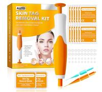 Skin-Tag-wart-Remover Kit, 2 In 1 Auto Skin-Tag-Mole-Removal Pen,Painless & Fast & Easy & Safe Clear Skin Tag & Mole for Small to Large(2-8mm) for All Body Parts, 40 Removal Bands & 10 Cleansing Wipes